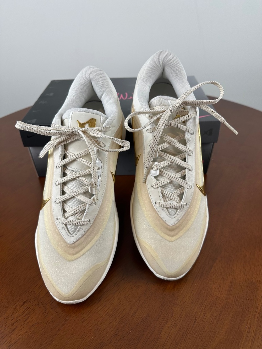 Nike A’One A’ja Wilson Sail Metallic Gold Basketball Shoes W11